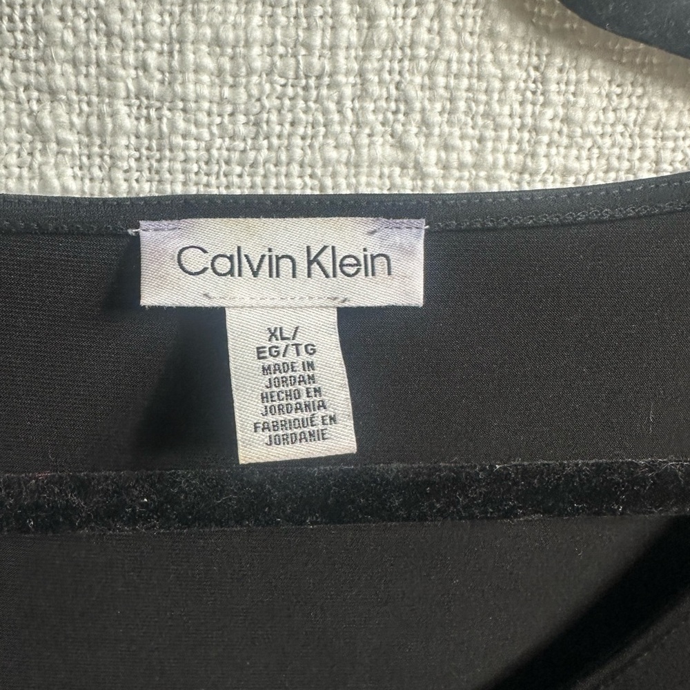 Calvin Klein Black Ruffle Sleeve Blouse - Picture 5 of 7